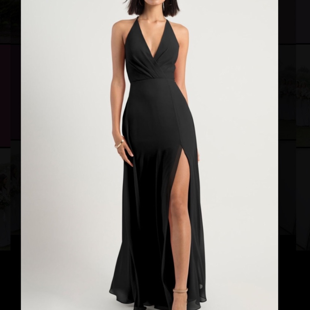 Jenny Yoo Bryce Black Chiffon